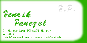 henrik panczel business card