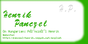 henrik panczel business card